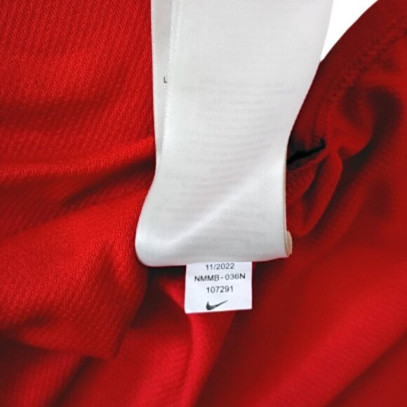 Nike Dry-FIT Washington Nationals V-Neck Tee Women's L Red Athletic T-Shirt - Picture 4 of 10